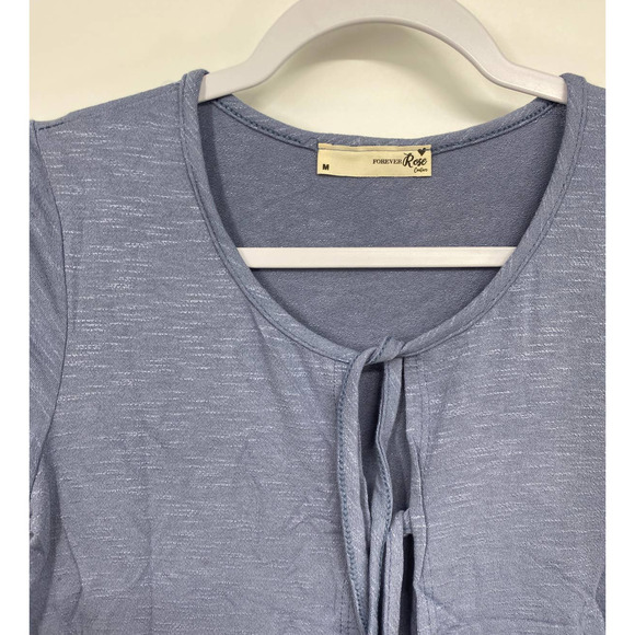 Forever Rose Couture Juniors Blue Short Sleeve Open Shrug Cardigan NEW XL - Picture 3 of 10